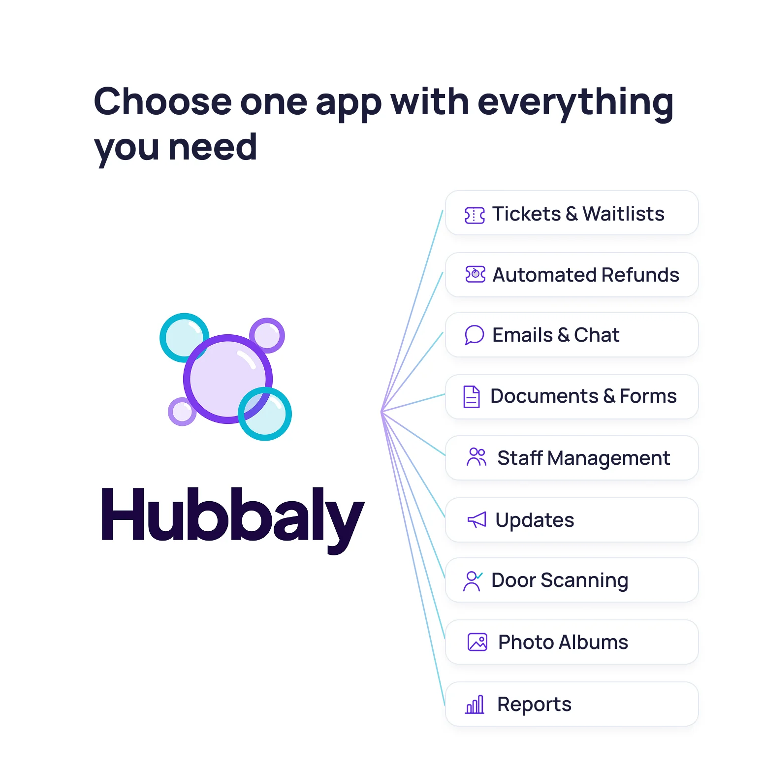 Hubbaly, one connected app with every tool you need.