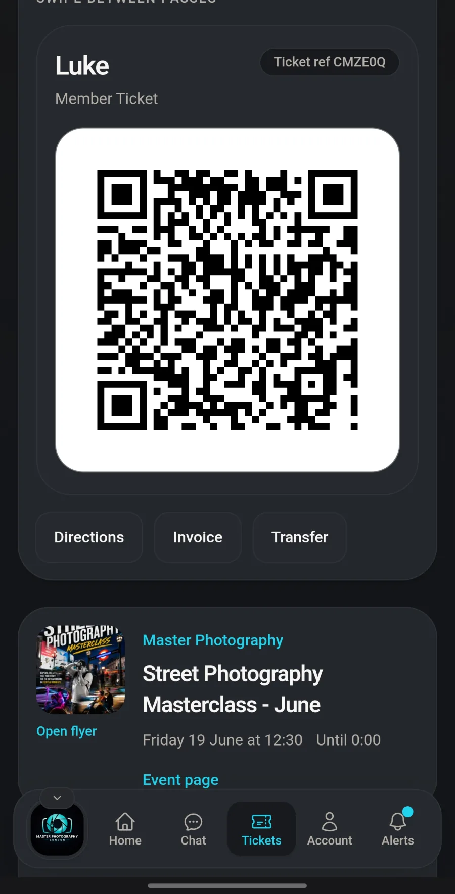Hubbaly attendee ticket with a QR code, ready to scan at the door